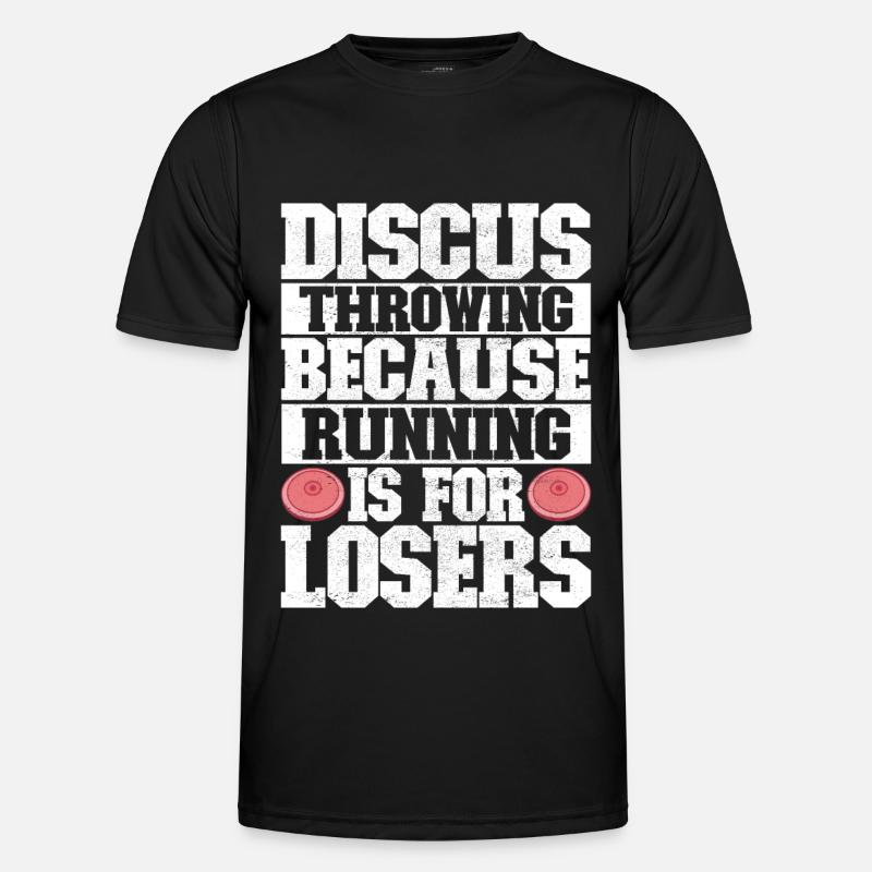 Diskuswerfer Diskuswerfen - Männer Funktions-T-Shirt - Schwarz