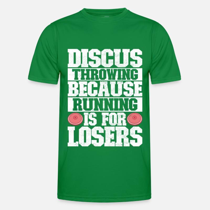 Diskuswerfer Diskuswerfen Männer Funktions-T-Shirt