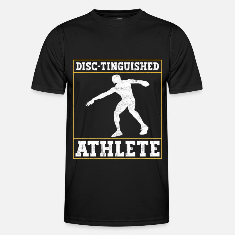 Diskuswerfer Diskuswerfen - Männer Funktions-T-Shirt - Schwarz
