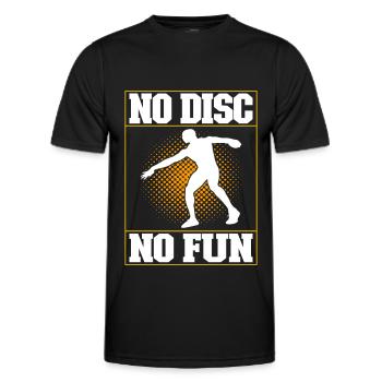 Lancer du disque Lancer du disque - T-shirt sport Homme - noir - Devant - AI Model Male 178 dark (178cm)