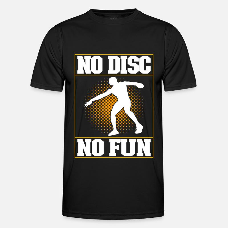 Diskuswerfer Diskuswerfen - Männer Funktions-T-Shirt - Schwarz