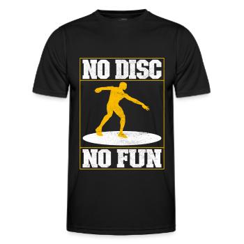Lancer du disque Lancer du disque - T-shirt sport Homme - noir - Devant - AI Model Male 178 dark (178cm)