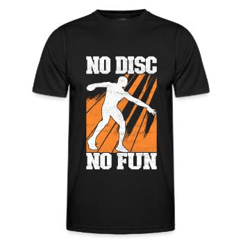 Lancer du disque Lancer du disque - T-shirt sport Homme - noir - Devant - AI Model Male 178 dark (178cm)