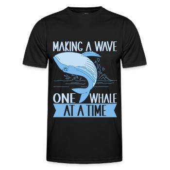 Baleines Baleine - T-shirt sport Homme - noir - Devant - AI Model Male 178 dark (178cm)