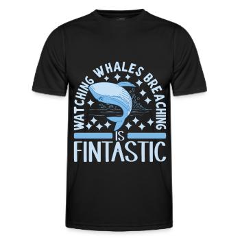 Baleines Baleine - T-shirt sport Homme - noir - Devant - AI Model Male 178 dark (178cm)