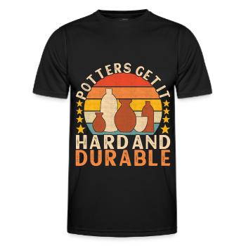 Töpfern Töpfer - Männer Funktions-T-Shirt - Schwarz - Vorne - AI Model Male 178 dark (178cm)