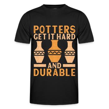 Töpfern Töpfer - Männer Funktions-T-Shirt - Schwarz - Vorne - AI Model Male 178 dark (178cm)