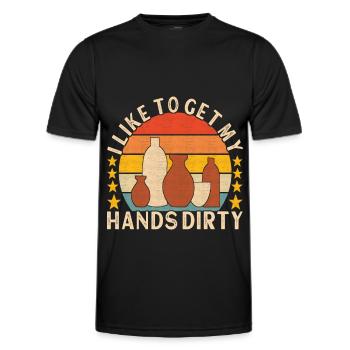 Töpfern Töpfer - Männer Funktions-T-Shirt - Schwarz - Vorne - AI Model Male 178 dark (178cm)