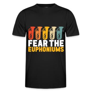 Euphonium Euphonist - Männer Funktions-T-Shirt - Schwarz - Vorne - AI Model Male 178 dark (178cm)