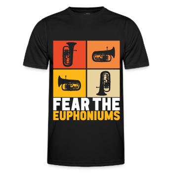 Euphonium Euphonist - Männer Funktions-T-Shirt - Schwarz - Vorne - AI Model Male 178 dark (178cm)