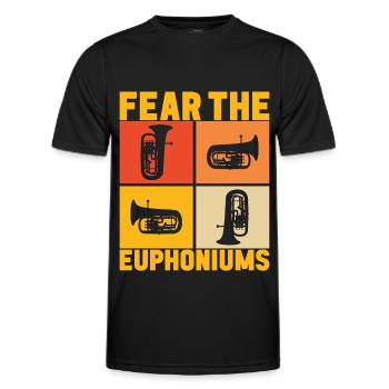 Euphonium Euphonist - Männer Funktions-T-Shirt - Schwarz - Vorne - AI Model Male 178 dark (178cm)
