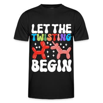 Ballon Animal Ballon Twisting - T-shirt sport Homme - noir - Devant - AI Model Male 178 dark (178cm)