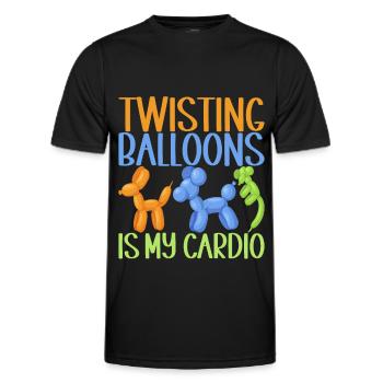 Ballontier Balloon Twisting - Männer Funktions-T-Shirt - Schwarz - Vorne - AI Model Male 178 dark (178cm)