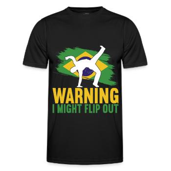 Capoeira Capoeirista - Men's Functional T-Shirt - black - Front - AI Model Male 178 dark (178cm)
