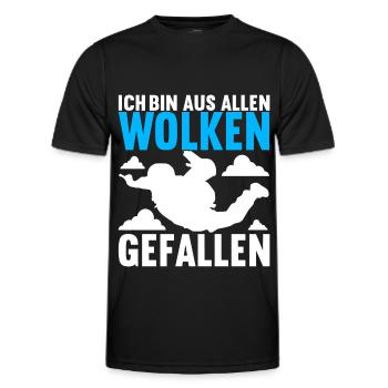 Parachutiste Parachutiste - T-shirt sport Homme - noir - Devant - AI Model Male 178 dark (178cm)