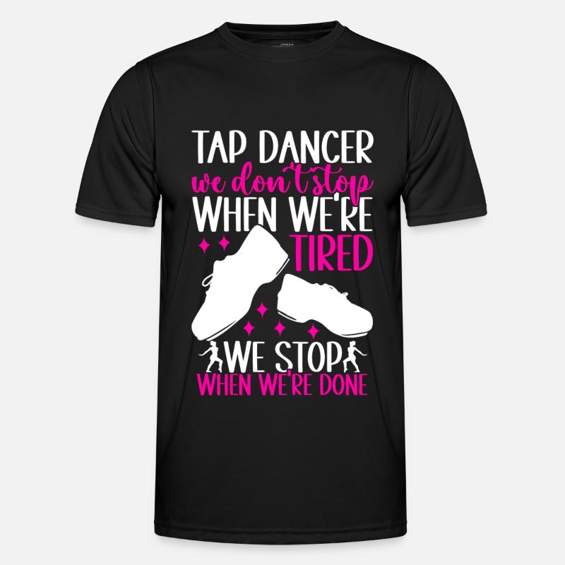 Stepptanz Stepptänzer - Männer Funktions-T-Shirt - Schwarz