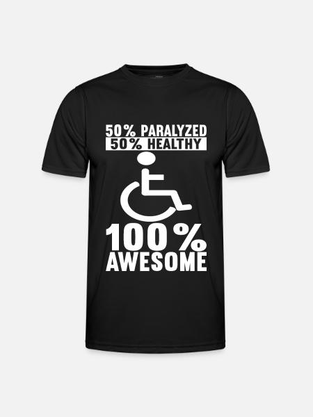 Rollstuhlfahrer Rollstuhl - Männer Funktions-T-Shirt - Schwarz