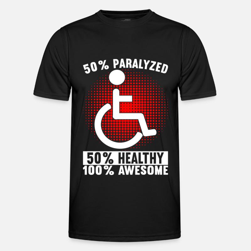 Rollstuhlfahrer Rollstuhl - Männer Funktions-T-Shirt - Schwarz