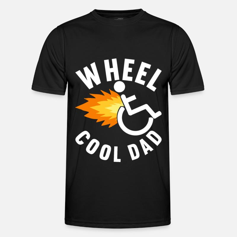 Rollstuhlfahrer Rollstuhl - Männer Funktions-T-Shirt - Schwarz