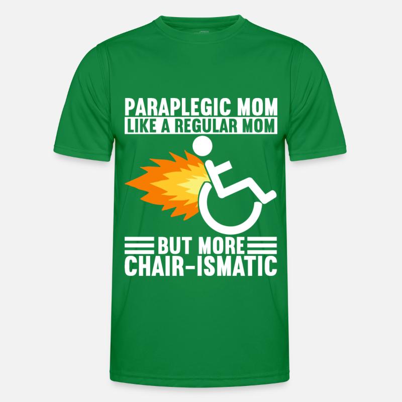 Rollstuhlfahrer Rollstuhl Männer Funktions-T-Shirt