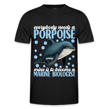 Marine Biology Marine Biologist - Men's Functional T-Shirt - black - Front - AI Model Male 178 dark (178cm)