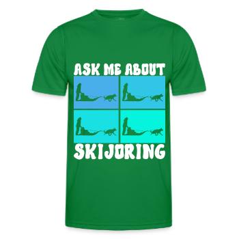 Sledding Sled dogs - Men's Functional T-Shirt - kelly green - Front - AI Model Male 178 dark (178cm)