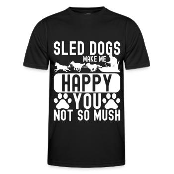 Traîneau Chiens de traîneau - T-shirt sport Homme - noir - Devant - AI Model Male 178 dark (178cm)