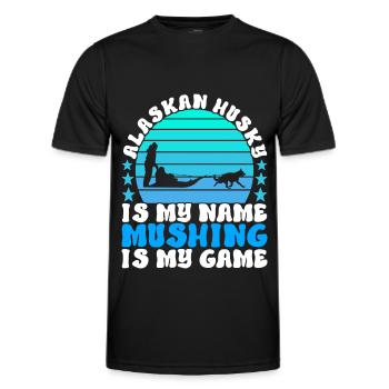 Traîneau Chiens de traîneau - T-shirt sport Homme - noir - Devant - AI Model Male 178 dark (178cm)