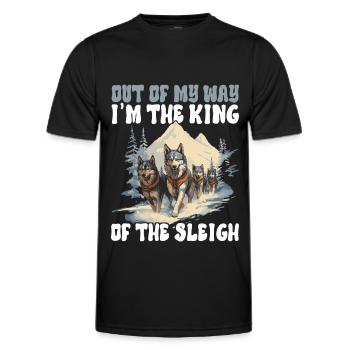 Traîneau Chiens de traîneau - T-shirt sport Homme - noir - Devant - AI Model Male 178 dark (178cm)