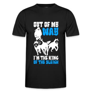 Traîneau Chiens de traîneau - T-shirt sport Homme - noir - Devant - AI Model Male 178 dark (178cm)