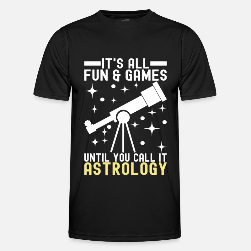 Atronome Astronomie - Männer Funktions-T-Shirt - Schwarz