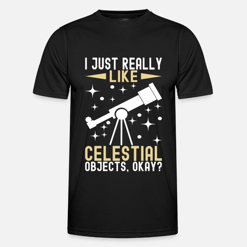 Atronome Astronomie - Männer Funktions-T-Shirt - Schwarz