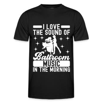 Ballroom Dance Ballroom Dancers Ballroom Dancers - Men's Functional T-Shirt - black - Front - AI Model Male 178 dark (178cm)