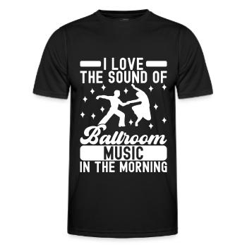 Ballroom Dance Ballroom Dancers Ballroom Dancers - Men's Functional T-Shirt - black - Front - AI Model Male 178 dark (178cm)