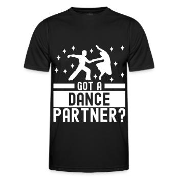 Ballroom Dance Ballroom Dancers Ballroom Dancers - Men's Functional T-Shirt - black - Front - AI Model Male 178 dark (178cm)