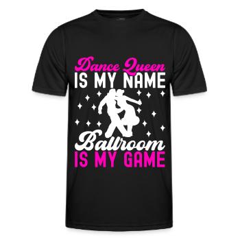Ballroom Dance Ballroom Dancers Ballroom Dancers - Men's Functional T-Shirt - black - Front - AI Model Male 178 dark (178cm)