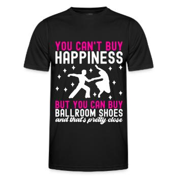 Ballroom Dance Ballroom Dancers Ballroom Dancers - Men's Functional T-Shirt - black - Front - AI Model Male 178 dark (178cm)