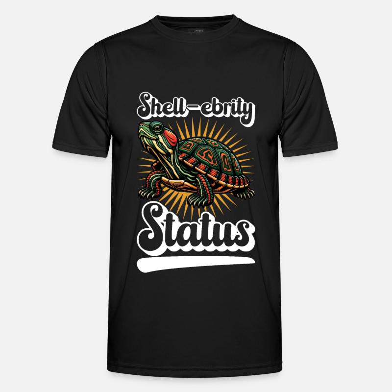 Turtle Red-eared Turtle - Men's Functional T-Shirt - black