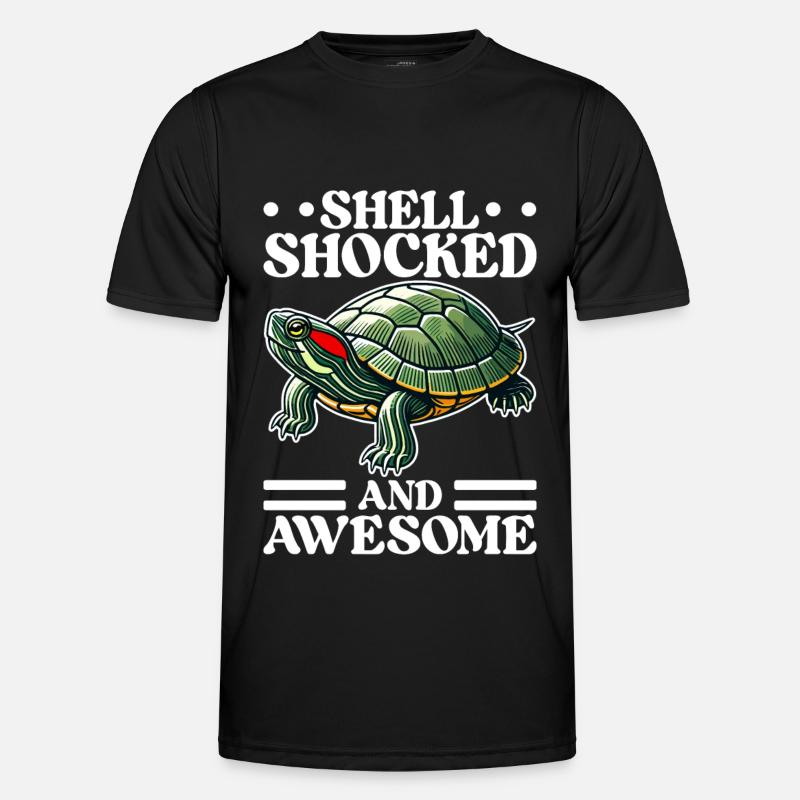 Turtle Red-eared Turtle - Men's Functional T-Shirt - black