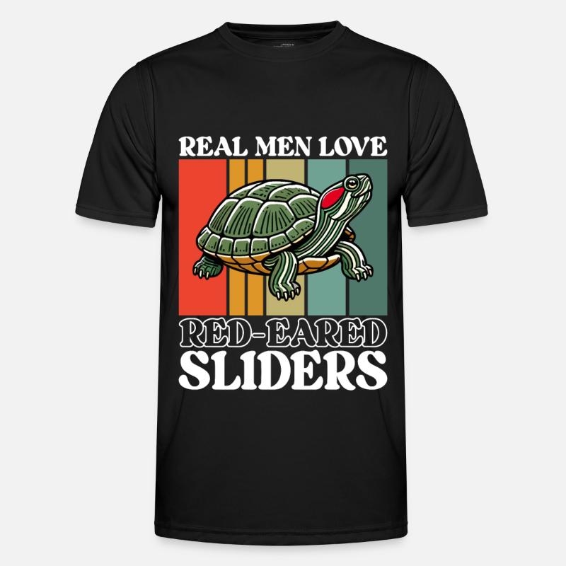 Turtle Red-eared Turtle - Men's Functional T-Shirt - black
