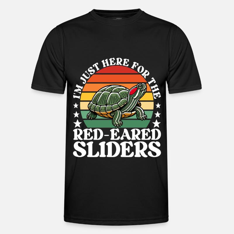 Turtle Red-eared Turtle - Men's Functional T-Shirt - black