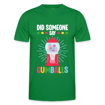 Machine à chewing-gum Machine à chewing-gum - T-shirt sport Homme - vert - Devant - AI Model Male 178 dark (178cm)