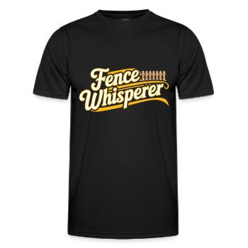 Zauninstallateur Zaunbauer Fence Installer - Männer Funktions-T-Shirt - Schwarz - Vorne - AI Model Male 178 dark (178cm)