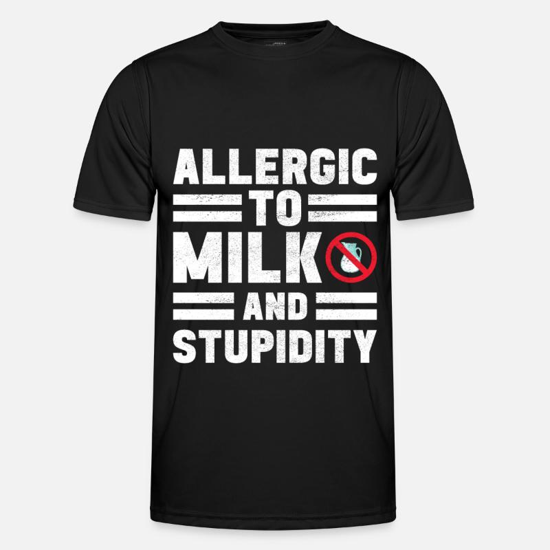 Lactose intolerance Lactose intolerant - Men's Functional T-Shirt - black