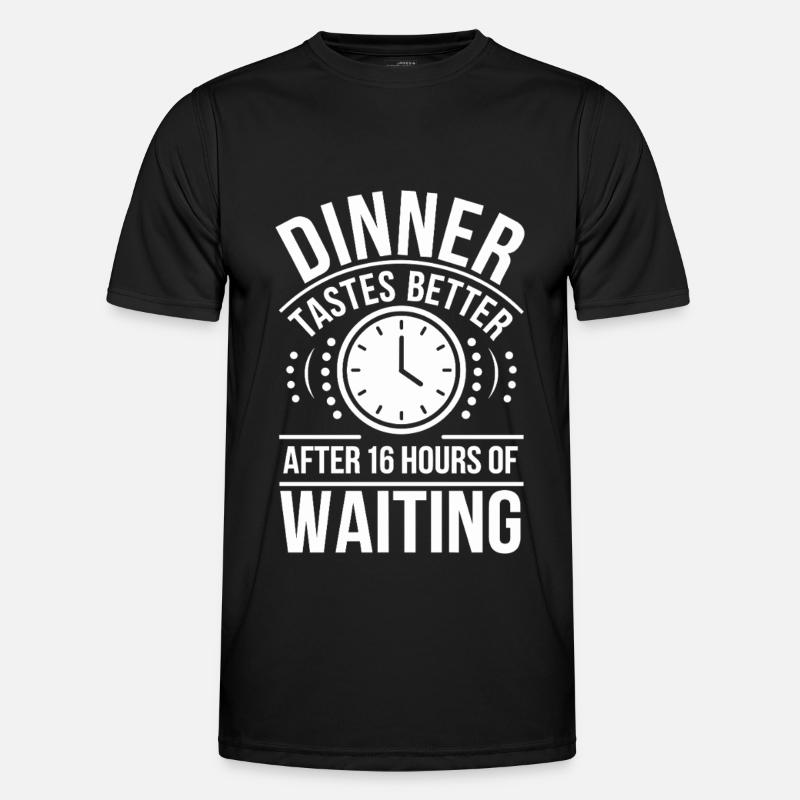 Intervallfasten Intermittierendes Fasten - Männer Funktions-T-Shirt - Schwarz