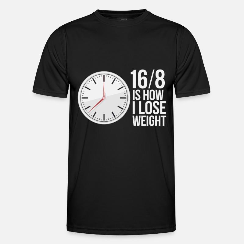 Intervallfasten Intermittierendes Fasten - Männer Funktions-T-Shirt - Schwarz