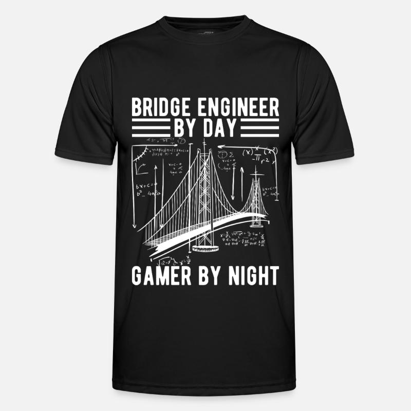 Bridge Engineer Bridge Construction - Men's Functional T-Shirt - black