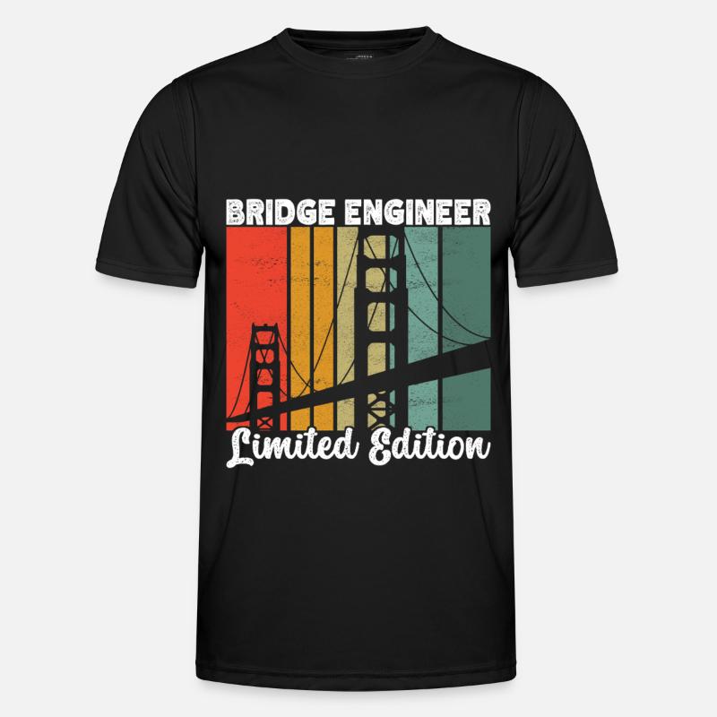 Bridge Engineer Bridge Construction - Men's Functional T-Shirt - black