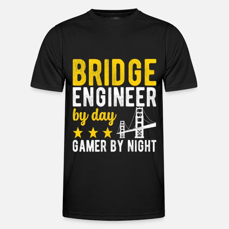 Bridge Engineer Bridge Construction - Men's Functional T-Shirt - black