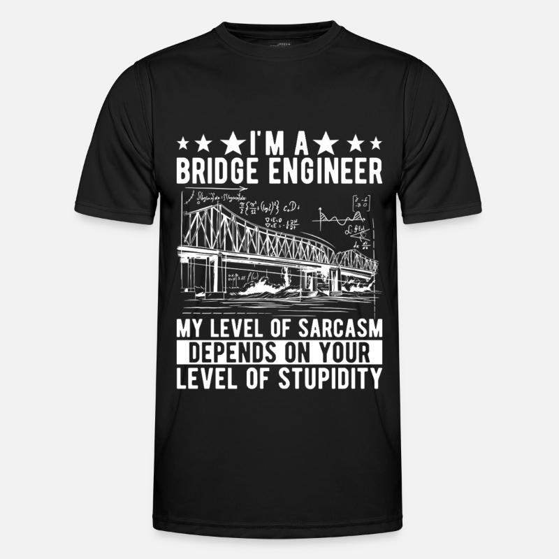 Bridge Engineer Bridge Construction - Men's Functional T-Shirt - black